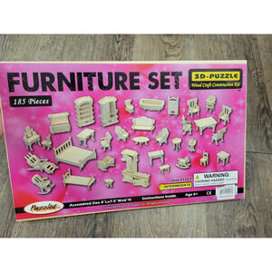 PUZZLED Brand 3D Doll House Furniture Woodcraft Construction Kit Wooden Puzzle